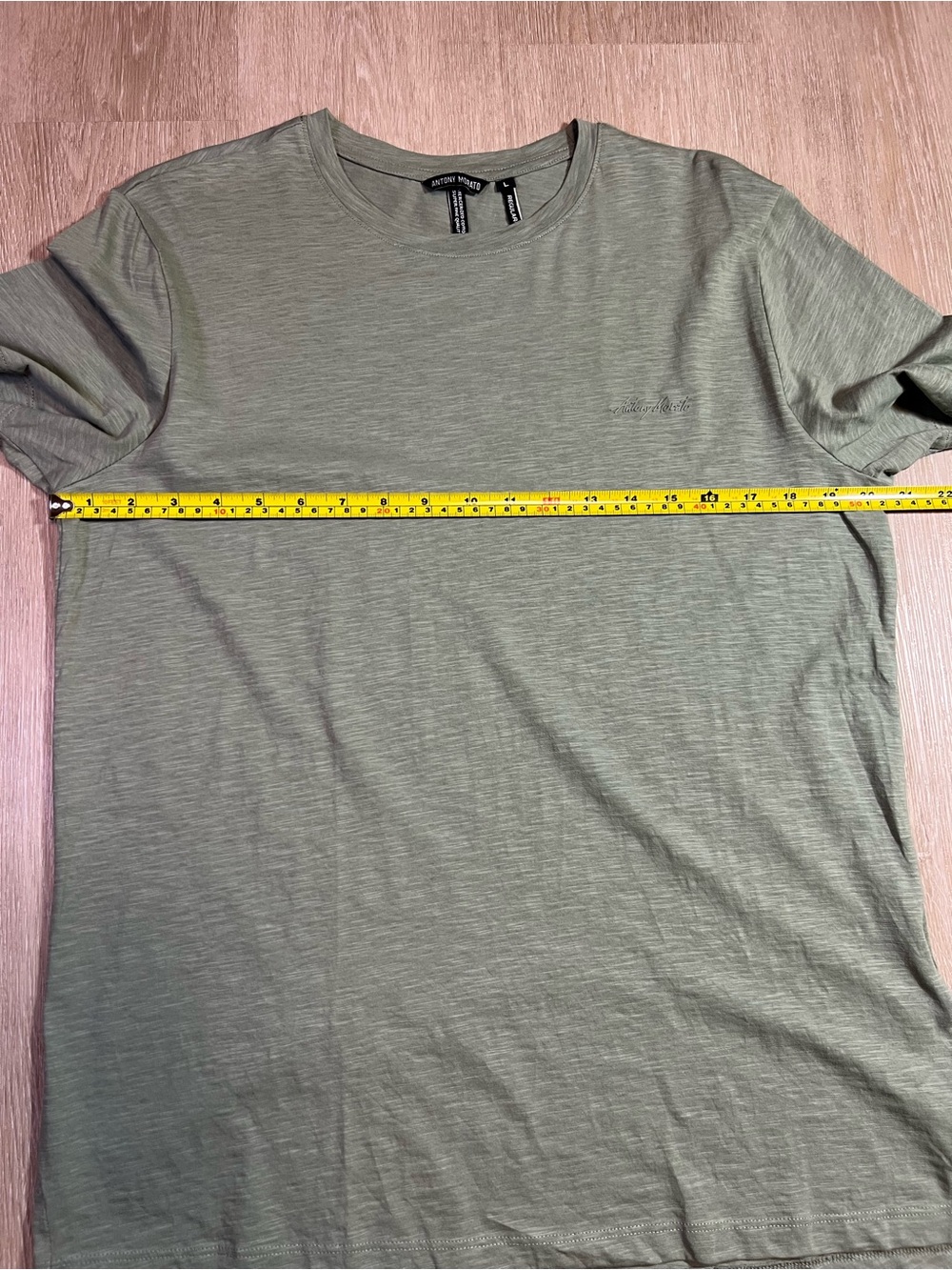 Antony Morato Light Green Minimalist Men’s Short Sleeve Shirt - Picture 5 of 8